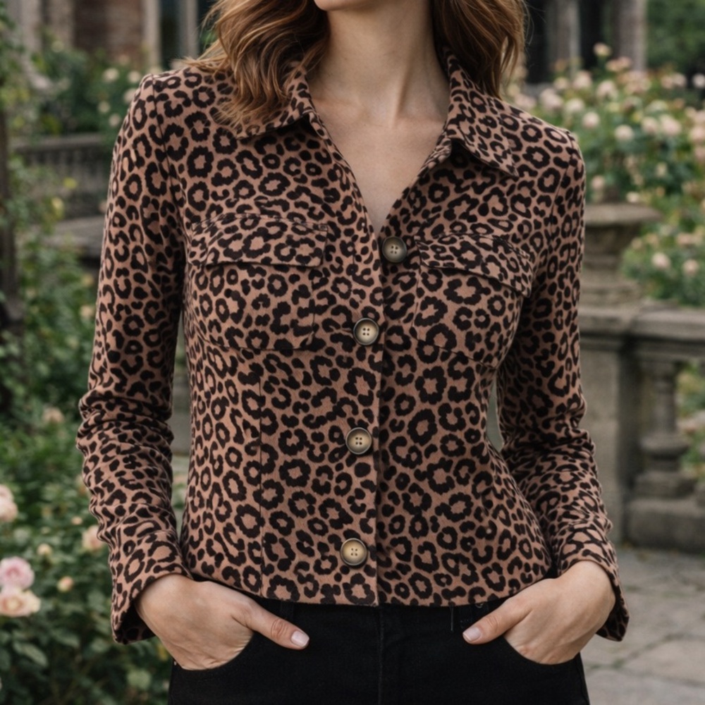 NEW Joie Leopard Print Button Front Jacket NWT Size S 🐆